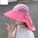 1025 chapeau de protection solaire pour enfants bb t chapeau de parasol garons et filles chapeau de pcheur grand bord dessin anim en cuir tiquette chle chapeaupicture9