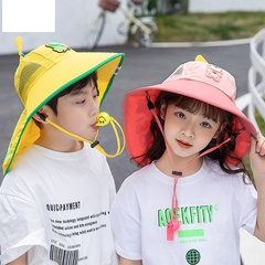 Enfants bambou libellule pêcheur chapeau crème solaire chapeau de soleil garçon chapeau été fille grand bord châle chapeau de soleil 1026