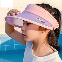 1017 new boys and girls empty top hat will change color sun hat summer sunscreen breathable Korean version of the tide boy sun hat