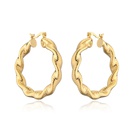 Modische verkupferte runde geometrische Ohrringe aus 18 Karat Goldpicture10