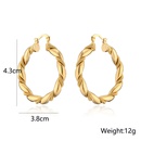 Modische verkupferte runde geometrische Ohrringe aus 18 Karat Goldpicture9