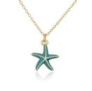 New copperplated 18K gold starfish pendant womens necklacepicture10
