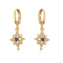 Fashion copper plated 18K gold drop oil zircon eyes star earrings femalepicture9