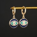 Fashion copper 18K gold color drop oil zircon eye geometric earringspicture9