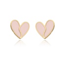 fashion copper 18K gold color drip oil heart earringspicture10