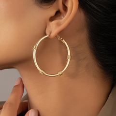 simple big circle frosted hoop earrings