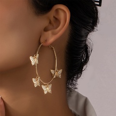 Fashion butterfly creative jewelry large alloy earrings