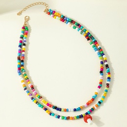 Zweilagige Halskette mit neuen farbigen Perlen in Pilzform fr Frauenpicture10