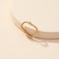 fashion geometric fine circle irregular snake-shaped alloy ring