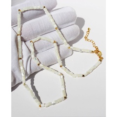 Handgemachte Perlen modische Perlen Schlüsselbeinkette weibliche Sommer-Kupfer-Halskette