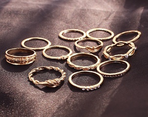 Fashion Knuckle Ring Set Vintage Diamond Zwölf Kombinationsringe