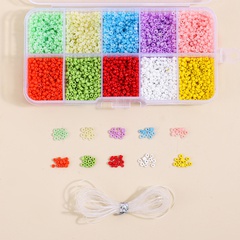 Perles de 10 couleurs en boîte perles de porcelaine 2MM perlées matériel de perles de bricolage