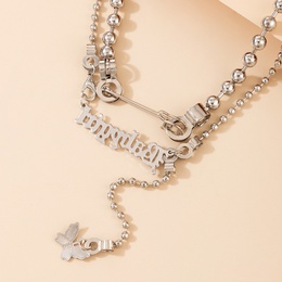 Fashion jewelry butterfly letter doublelayer alloy necklacepicture10