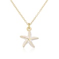 New copperplated 18K gold starfish pendant womens necklacepicture11