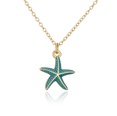 New copperplated 18K gold starfish pendant womens necklacepicture12