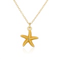 New copperplated 18K gold starfish pendant womens necklacepicture13