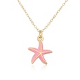 New copperplated 18K gold starfish pendant womens necklacepicture14