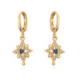 Fashion copper plated 18K gold drop oil zircon eyes star earrings femalepicture11