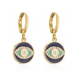 Fashion copper 18K gold color drop oil zircon eye geometric earringspicture12