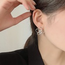 Hollow pearl flower earrings female Korean fashion personality allmatch earrings cold wind new trendy womenpicture11
