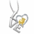 Foreign trade explosion necklace Europe and the United States love diamond letter alloy animal necklace simulation dog pendantpicture17