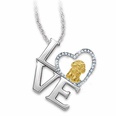 Foreign trade explosion necklace Europe and the United States love diamond letter alloy animal necklace simulation dog pendantpicture19
