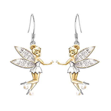 New cross-border jewelry fashion fairy earrings Europe and the United States angel fairy flower fairy earrings earrings's discount tags