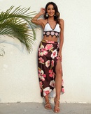 ethnic style flower stitching crochet fringed bikini beach toppicture8