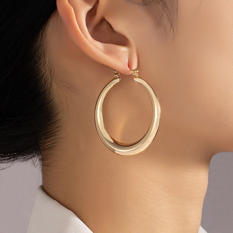 simple three-dimensional circle alloy earrings's discount tags