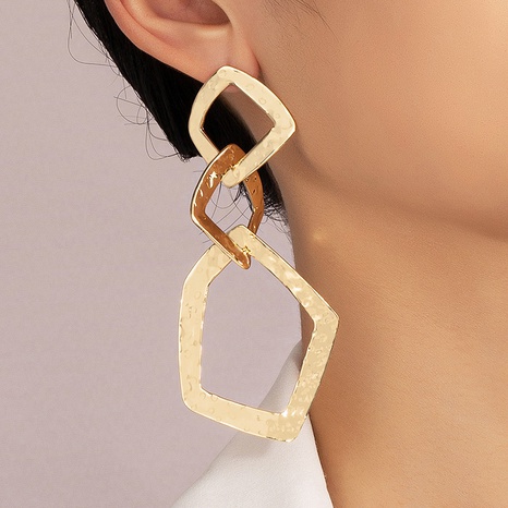 retro frosted irregular geometric embossed pendant earrings's discount tags