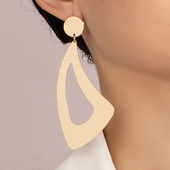 simple irregular hollow pendant alloy earrings