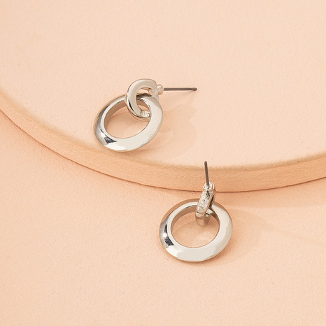 new C-shaped circle wide pendant earrings's discount tags