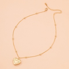 hip-hop style openable heart-shaped letter pendant necklace