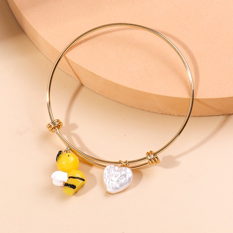 2022 new cute bee heart pendant adjustable bracelet's discount tags