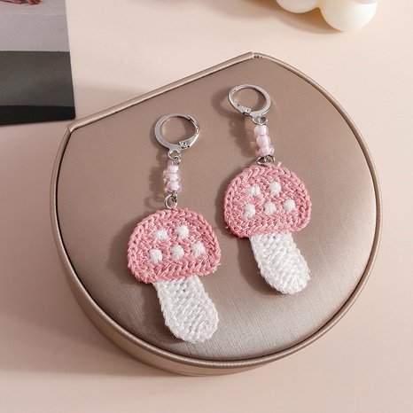 Fashion jewelry fabric spotted mushroom beaded earrings's discount tags