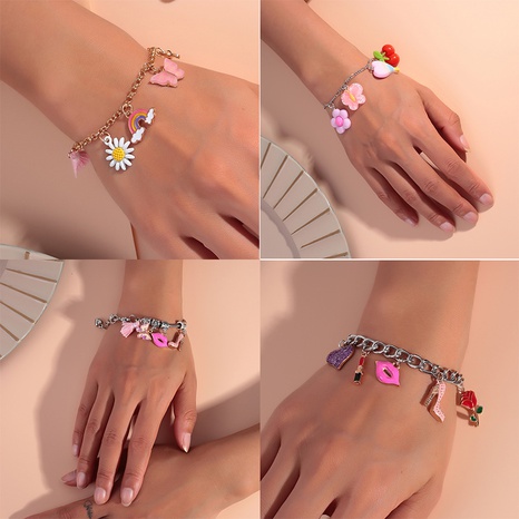 fashion heart flower butterfly tassel lollipop bracelet's discount tags