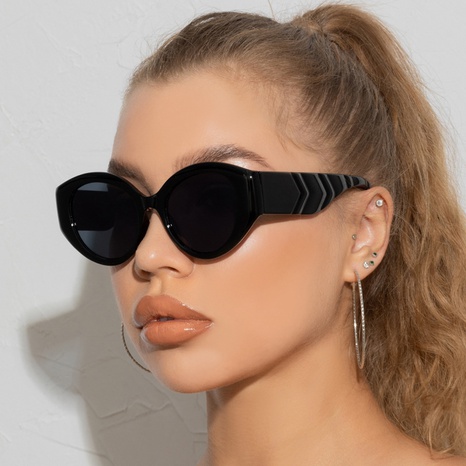 Mode runde mehrfarbige Cat-Eye-Sonnenbrille's discount tags