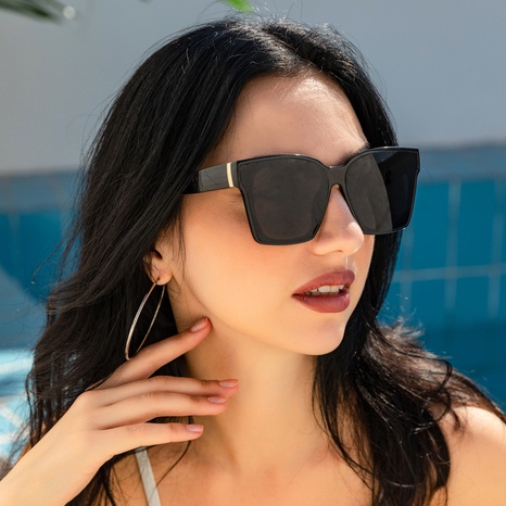 Retro square large frame sunglasses's discount tags