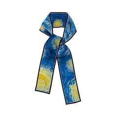 Van Gogh Ölgemälde Serie Sternenhimmel Mode lange Streamer Turban Schal