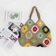 ethnic style color splicing plaid knit handbag 3227cmpicture17