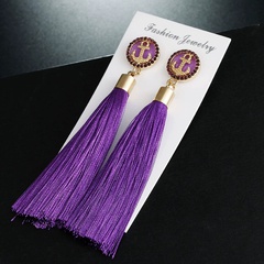 fashion trendy women exaggerated long anchor tassel tassel tassel earrings earrings women