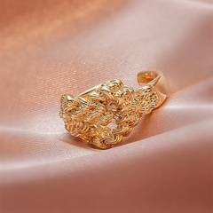 Sparkling love ring female ins personality is cold and irregular heart-shaped ring NHIQ715021