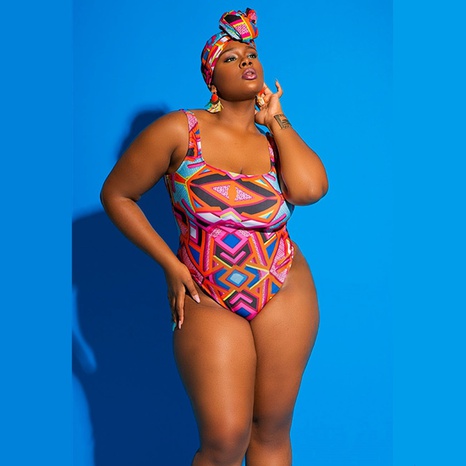 new women's one-piece swimsuit graffiti printing plus size bikini's discount tags