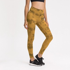 hip-lifting high-elastic high waist slim print/solid color yoga pant (multicolor)