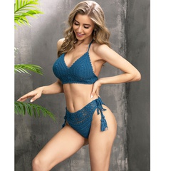 new crochet knitted straps sexy hollow beach bikini swimsuit suit