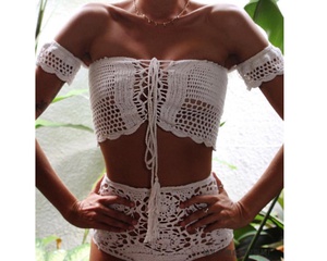 new crochet knitted sexy hollow swimsuit bikini suit