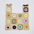 Pure hand hook random color splicing hand hook flower tote bag 3329cmpicture15