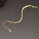 simple retro 18K gold double twist titanium steel bracelet femalepicture9