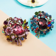 fashion flower alloy brooch diamond pin clothes accessories corsage jewelry