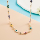 fashion copper inlaid color dripping oil butterfly elephant palm eye pendant long necklacepicture8